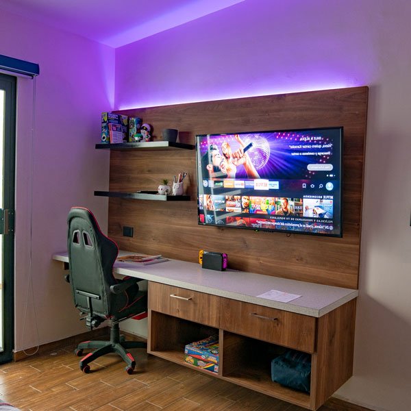 Proyectos centro de entretenimiento muebles de melamina