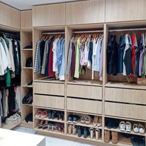 fabricacion de muebles para vestidor de melamina
